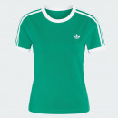 Женская футболка adidas Originals 3-Stripes Slim KD3681 - зеленая