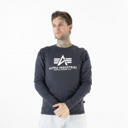 Футболка Alpha Industries Longsleeve Basic 10051002 - тёмно-синий