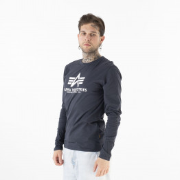 Футболка Alpha Industries Longsleeve Basic 10051002 - тёмно-синий