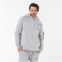 Худи Alpha Industries Patch Hoodie LF 136330666 - серый