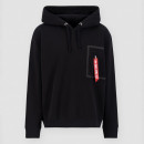 Толстовка Alpha Industries Taped Pocket Hoody 13833203 - черная