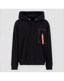 Толстовка Alpha Industries Taped Pocket Hoody 13833203 - черная