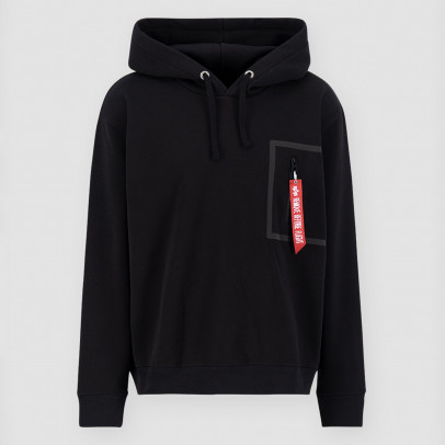 Толстовка Alpha Industries Taped Pocket Hoody 13833203 - черная
