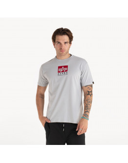 Футболка Alpha Industries Satin Logo 148513666 - серый