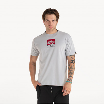 Футболка Alpha Industries Satin Logo 148513666 - серый