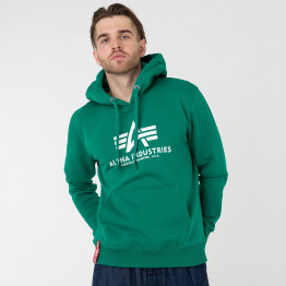 Худи Alpha Industries Basic Hoody 178312668 - зеленый