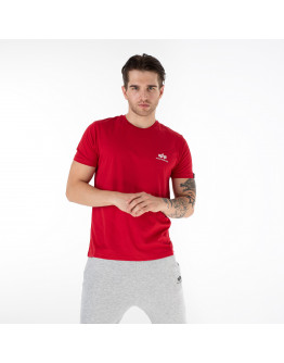 Футболка Alpha Industries Basic T Small Logo 188505328 - красная