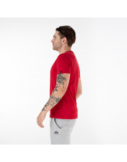 Футболка Alpha Industries Basic T Small Logo 188505328 - красная