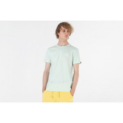 Футболка Alpha Industries Basic T Small Logo 18850543 - зеленая