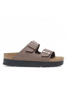 Женские шлепанцы Birkenstock Arizona PAP Flex Platform 1027417 - коричневые