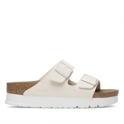 Женские шлёпанцы Birkenstock Arizona PAP Flex Platform 1029127 - бежевые