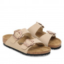 Молодежные шлепанцы Birkenstock Arizona Flower Buckle 1030419 - бежевые