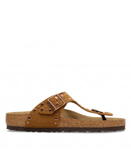 Женские шлепанцы Birkenstock Gizeh Rivet 1031649 - коричневые