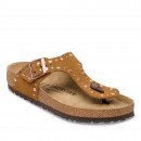 Женские шлепанцы Birkenstock Gizeh Rivet 1031649 - коричневые