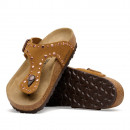 Женские шлепанцы Birkenstock Gizeh Rivet 1031649 - коричневые