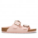 Молодежные шлепанцы Birkenstock Arizona Flower Buckle 1031703 - розовые