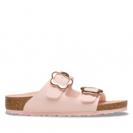Молодежные шлепанцы Birkenstock Arizona Flower Buckle 1031703 - розовые