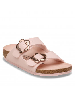 Молодежные шлепанцы Birkenstock Arizona Flower Buckle 1031703 - розовые