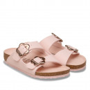 Молодежные шлепанцы Birkenstock Arizona Flower Buckle 1031703 - розовые