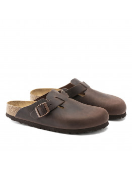 Мужские шлепанцы Birkenstock Boston 860131 - коричневые