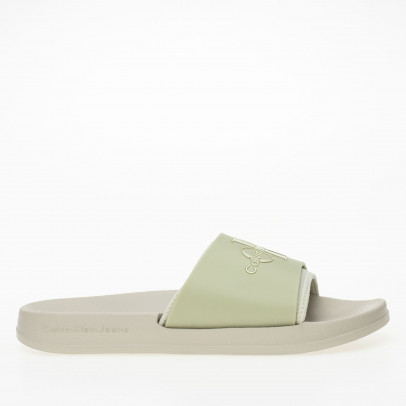 Классические шлепанцы Calvin Klein Slide Monogram TPU YW0YW00585-0F4 - зеленые