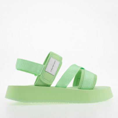 Сандалии Calvin Klein Prefresato Sandal Badge YW0YW00967-0H9 - зеленые