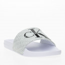 Сандалии Calvin Klein Slide AOP YW0YW01407-01W - белые