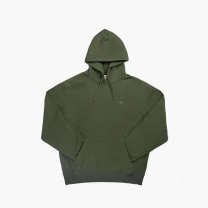Лонгслив Champion Tonal Logo Fleece Мужской Черный Худи 220274-GS508 - зеленый