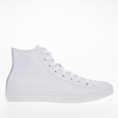 Кроссовки Converse Chuck Taylor All Star Hi Mono Leather 1T406 - белые
