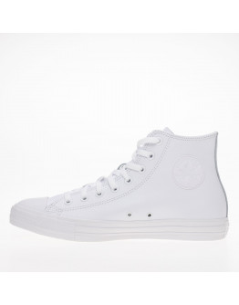 Кроссовки Converse Chuck Taylor All Star Hi Mono Leather 1T406 - белые