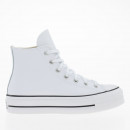 Кроссовки Converse Chuck Taylor All Star Lift Platform Leather 561676C - белые