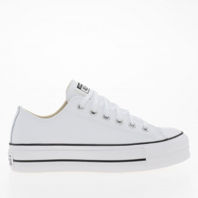 Кроссовки Converse Chuck Taylor All Star Lift Platform Leather 561680C - белые