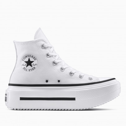 Женские кроссовки Converse Chuck Taylor All Star Lift Double Stack A12976C - белые