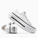 Женские кроссовки Converse Chuck Taylor All Star Lift Double Stack Platform A15491C - белые