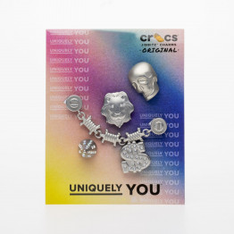 Прищепки Crocs Jibbitz Bling Bling 5 Pack 10012943 - серебряные