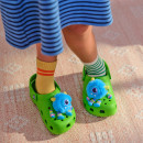 Детские шлепанцы Crocs Classic Clog 206991-30T - зеленые