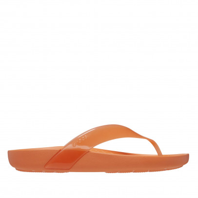 Женские шлепанцы Crocs Splash Glossy Flip 208534-83I - оранжевые