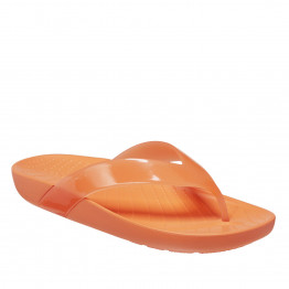 Женские шлепанцы Crocs Splash Glossy Flip 208534-83I - оранжевые