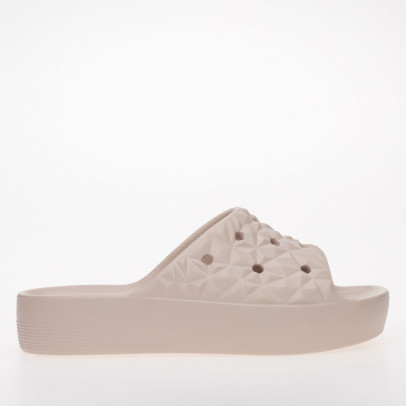 Классические сланцы Crocs Classic Platform Geometric 209564-6UR - бежевые