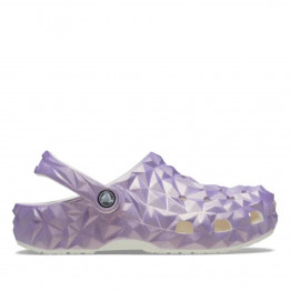 Клапки Crocs Classic Iridescent Geometric Clog 209841-100 - фиолетовые