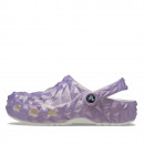 Клапки Crocs Classic Iridescent Geometric Clog 209841-100 - фиолетовые