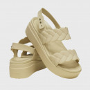 Клапки Crocs Brooklyn Woven Low Wedge 209977-212 - бежевые