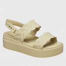 Клапки Crocs Brooklyn Woven Low Wedge 209977-212 - бежевые