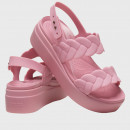 Кроксы Crocs Brooklyn Woven Low Wedge 209977-6XX - розовые