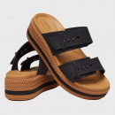 Сланцы Crocs Brooklyn Woven Buckle Low Wedge 209978-001 - черные