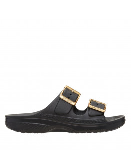 Женские шлепанцы Crocs Metallic Buckle Saturday 213316-001 - черные