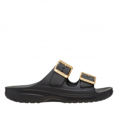 Женские шлепанцы Crocs Metallic Buckle Saturday 213316-001 - черные