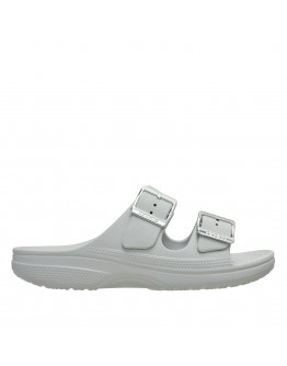 Женские шлепанцы Crocs Metallic Buckle Saturday 213316-1FT - серые