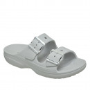 Женские шлепанцы Crocs Metallic Buckle Saturday 213316-1FT - серые