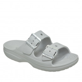Женские шлепанцы Crocs Metallic Buckle Saturday 213316-1FT - серые